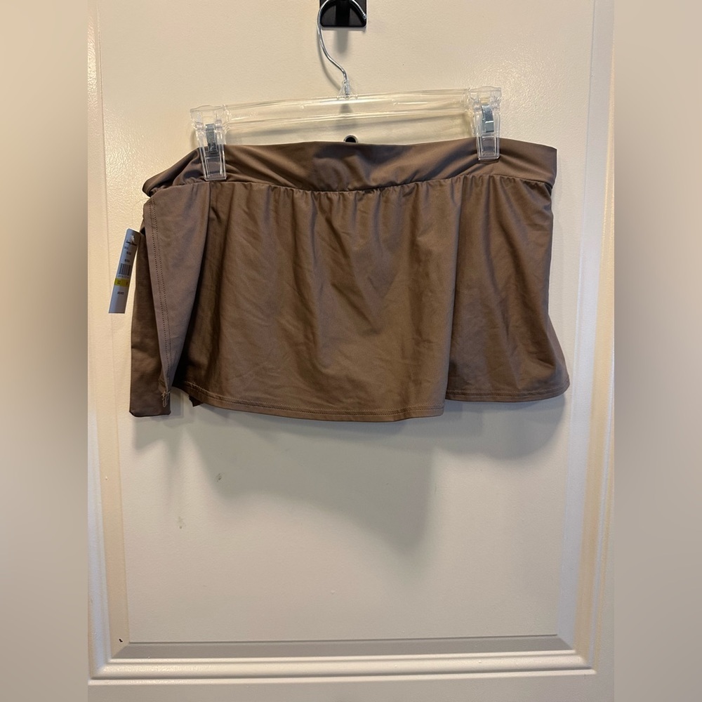 NWT Tommy Bahama Pearl Skirted Side-Tie Hipster Bikini Bottoms tortuga color,M